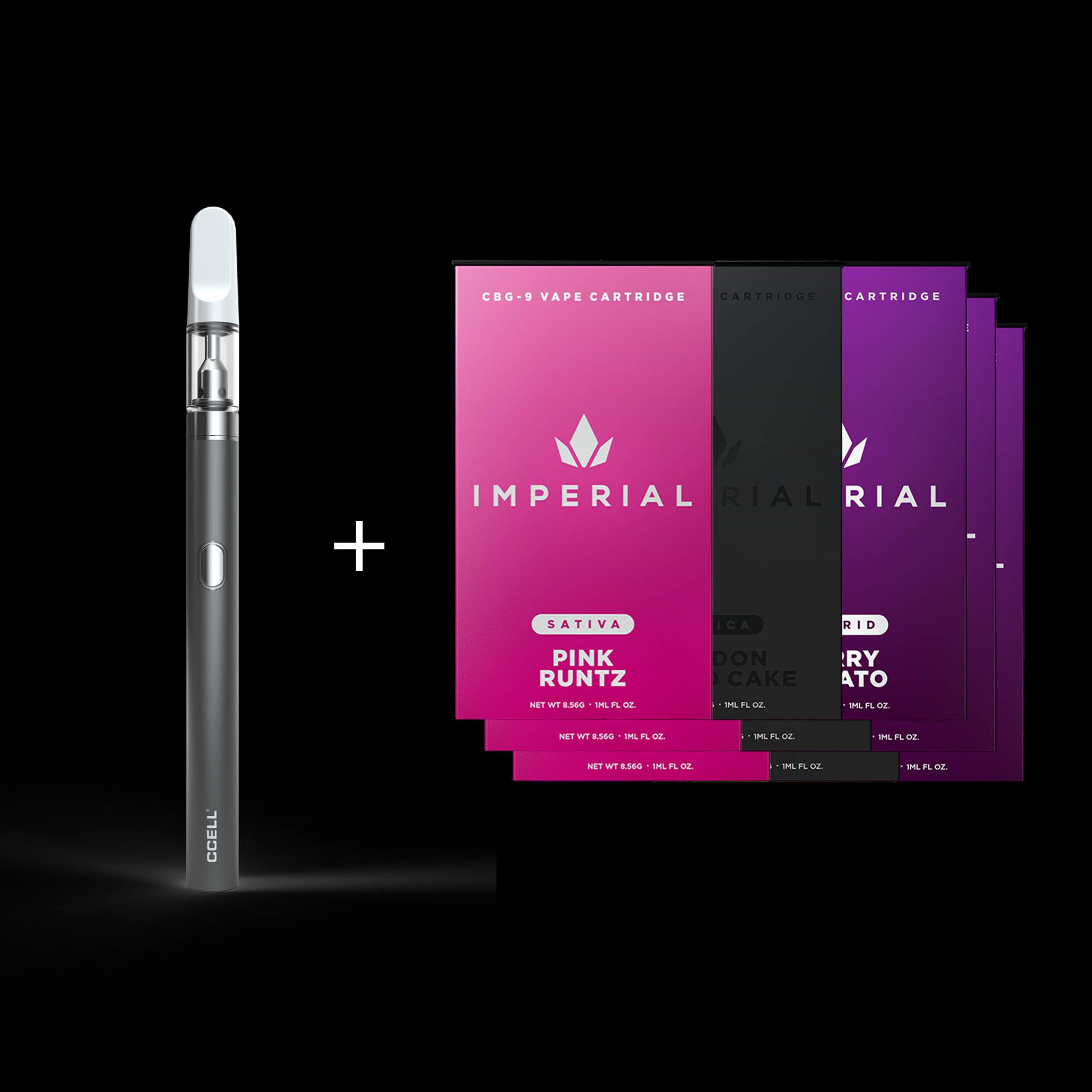 IMPERIAL-INDICA-CBG-9-CARTRIDGE-LIVE-RESIN-1-ML-G-LONDON-POUND-CAKE-BUNDLE